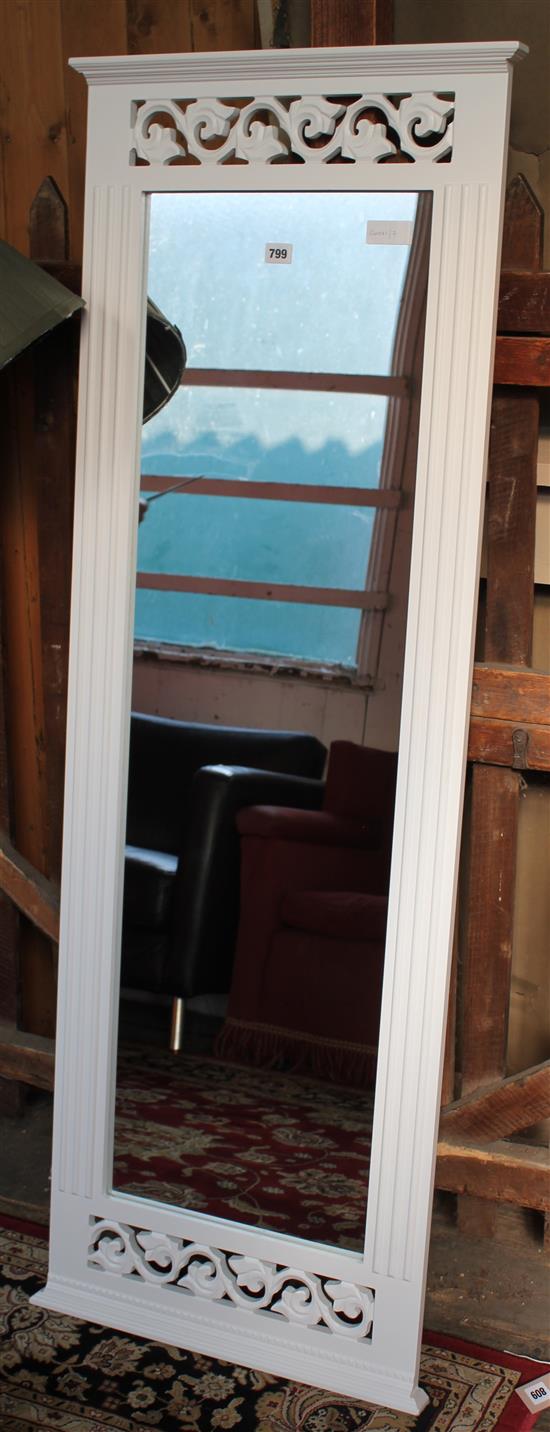 White painted framed dressing mirror